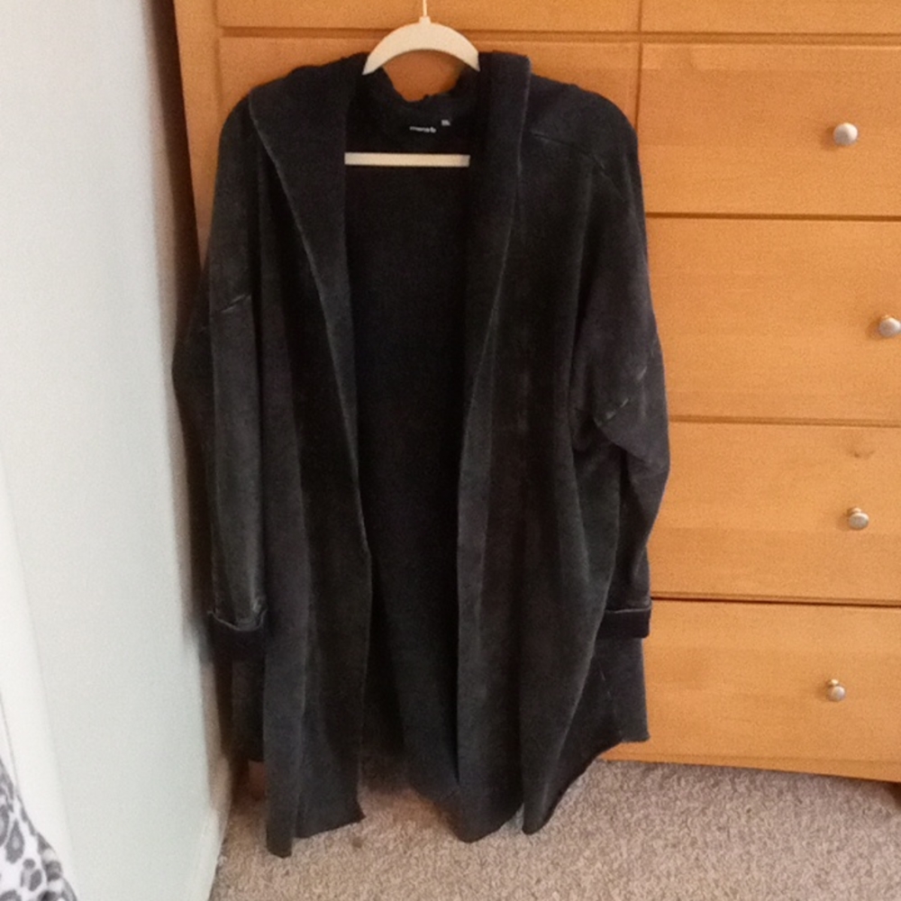 Acid wash Black Mono B Cardigan Sz 3X
